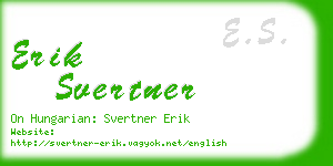 erik svertner business card